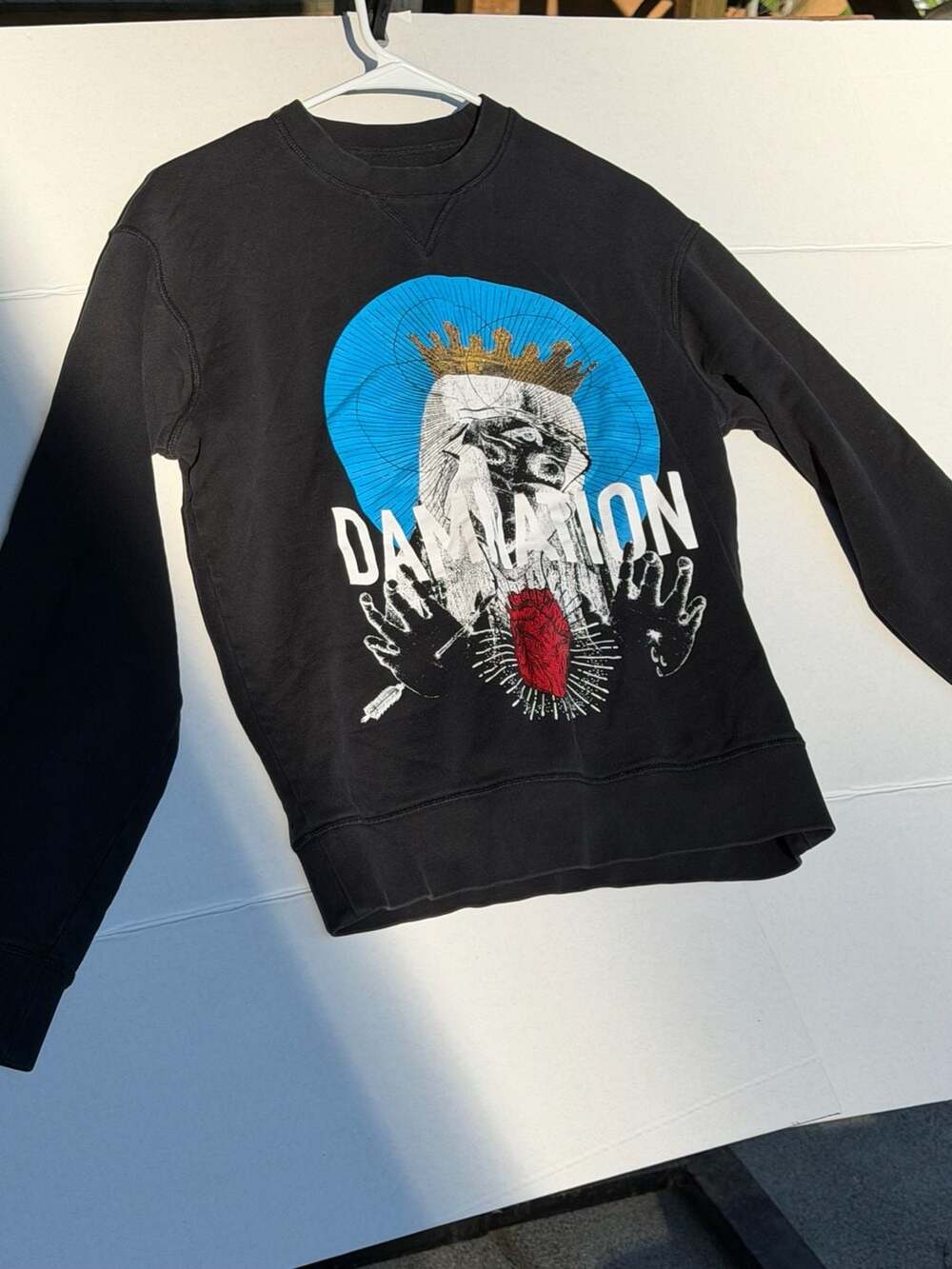 Dsquared2 Damnation Graphic Print Crewneck Sweatshirt Black